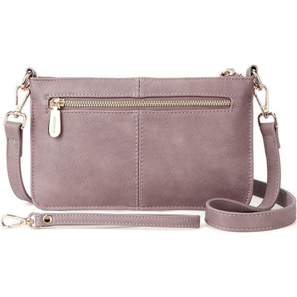 Leather Wristlet Purse for Women Small Purse Crossbody Bag Envelope Clutch Purse